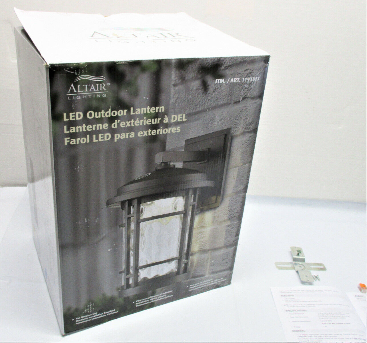 Altair 9' Outdoor LED Wall Lantern, Burnished Bronze Finish Dusk to