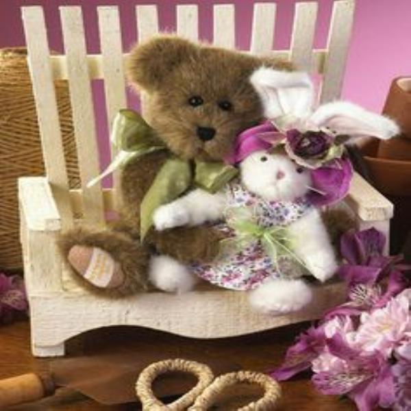 Primary image for Boyds Bears "Mimsy with Bunnykins" 10" Bear of Month- April 2011- #4021562- New