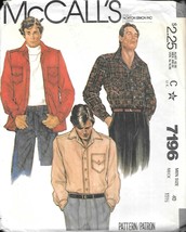 Vintage McCall's  #7196 Men's Shirt or Shirt Jacket - Size 40 - $8.42