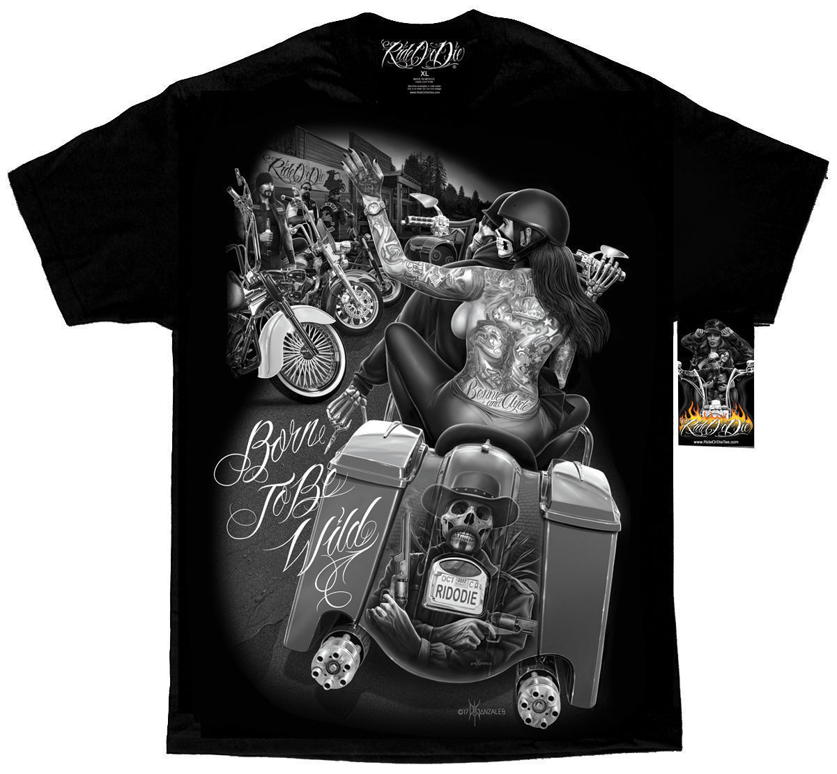 DGA David Gonzales Art Ride Or Die Born to Be Wild Tattoo Biker Punk ...