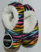 Snoozies Brand 200-182MK Hot Zebra Multi Color Kids House Slipper Size 11 12 image 1