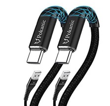 Pokanic USB C Type Cable Durable Nylon Braided Fast Quick Charging Conne... - $7.95