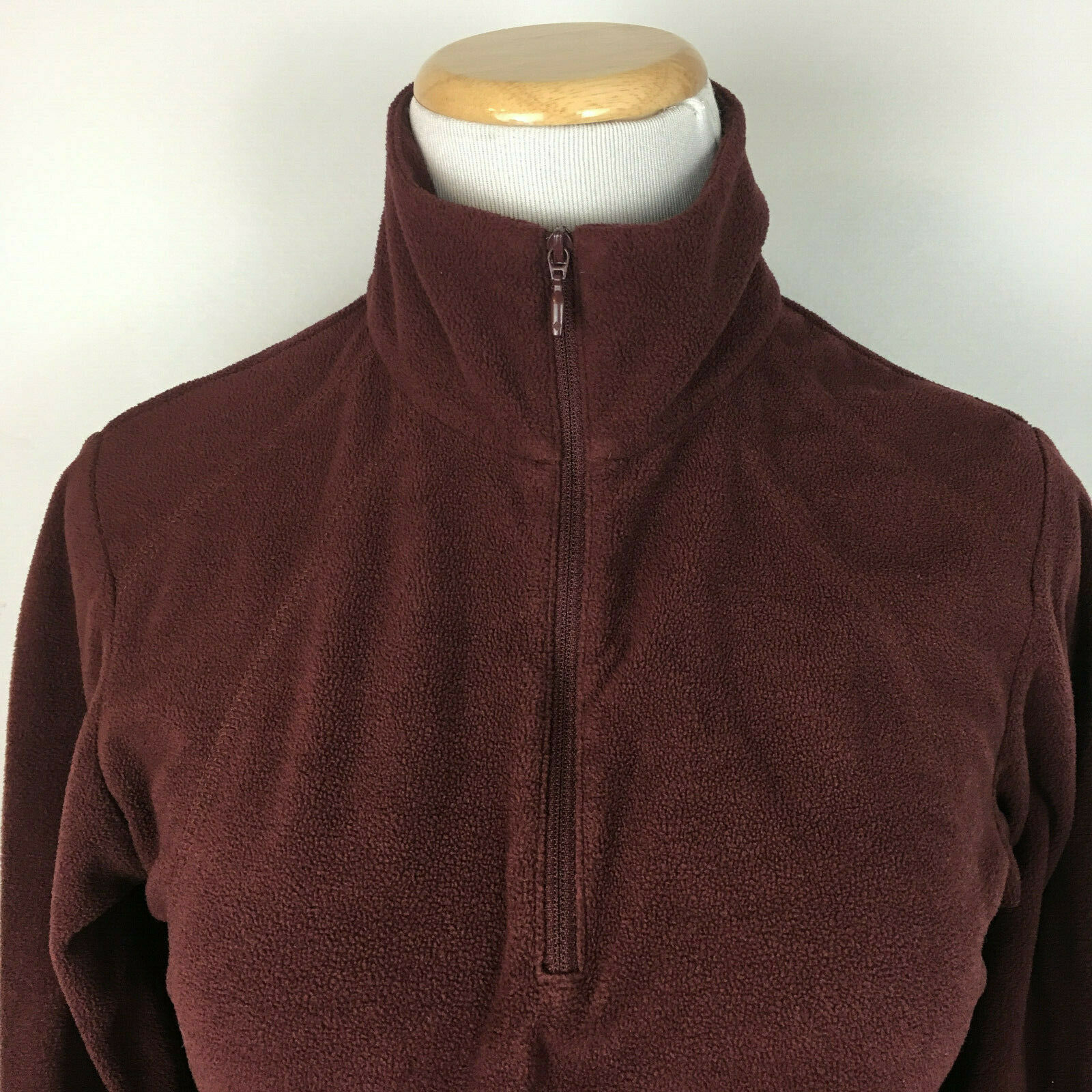 Columbia Women's Maroon Fleece Pullover Half Zip Lightweight Sweater ...