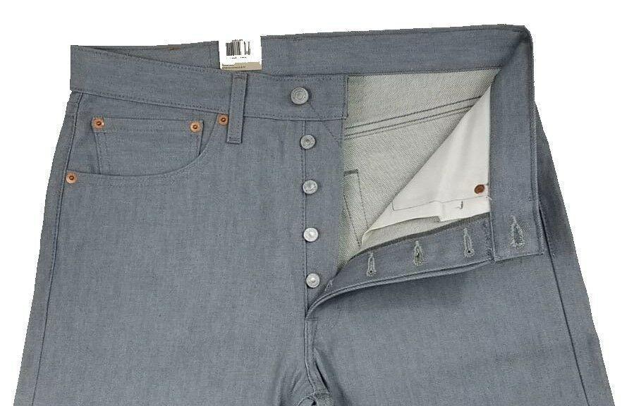 LEVIS 501 ORIGINAL SHRINK TO FIT BUTTON FLY JEANS SILVER RIGID #1403 ...
