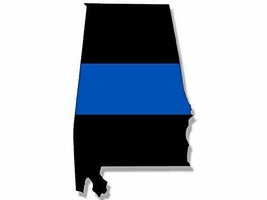 4&quot; ALABAMA THIN BLUE LINE POLICE CAR STICKER DECAL USA MADE - $18.99