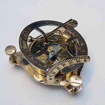 NauticalMart Brass Sundial Compass In Box 