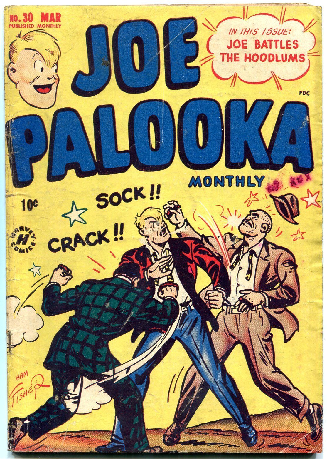 Joe Palooka 30 1949 Harvey Golden Age Boxing Walter Johnson VG