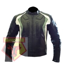 Bmw Gray Motorbike Motorcycle Bikers Original Cowhide Leather Armoured Jacket - $209.99
