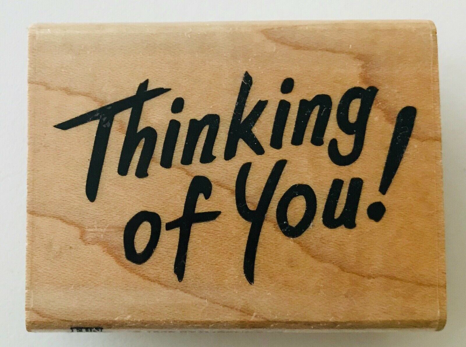 Primary image for Thinking of You! Stampendous H68 Rubber Stamp 1992 Brush Script 2.25 x 1.5"