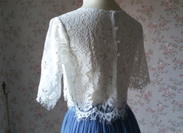 DUSTY BLUE Full Tulle Skirt Dusty Blue Wedding Tulle Skirt Outfit Plus Size image 6