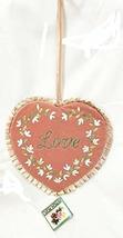 Victoria&#39;s Garden Heart Shaped Padded Wall Hanging 11 inches (Love) - $17.33