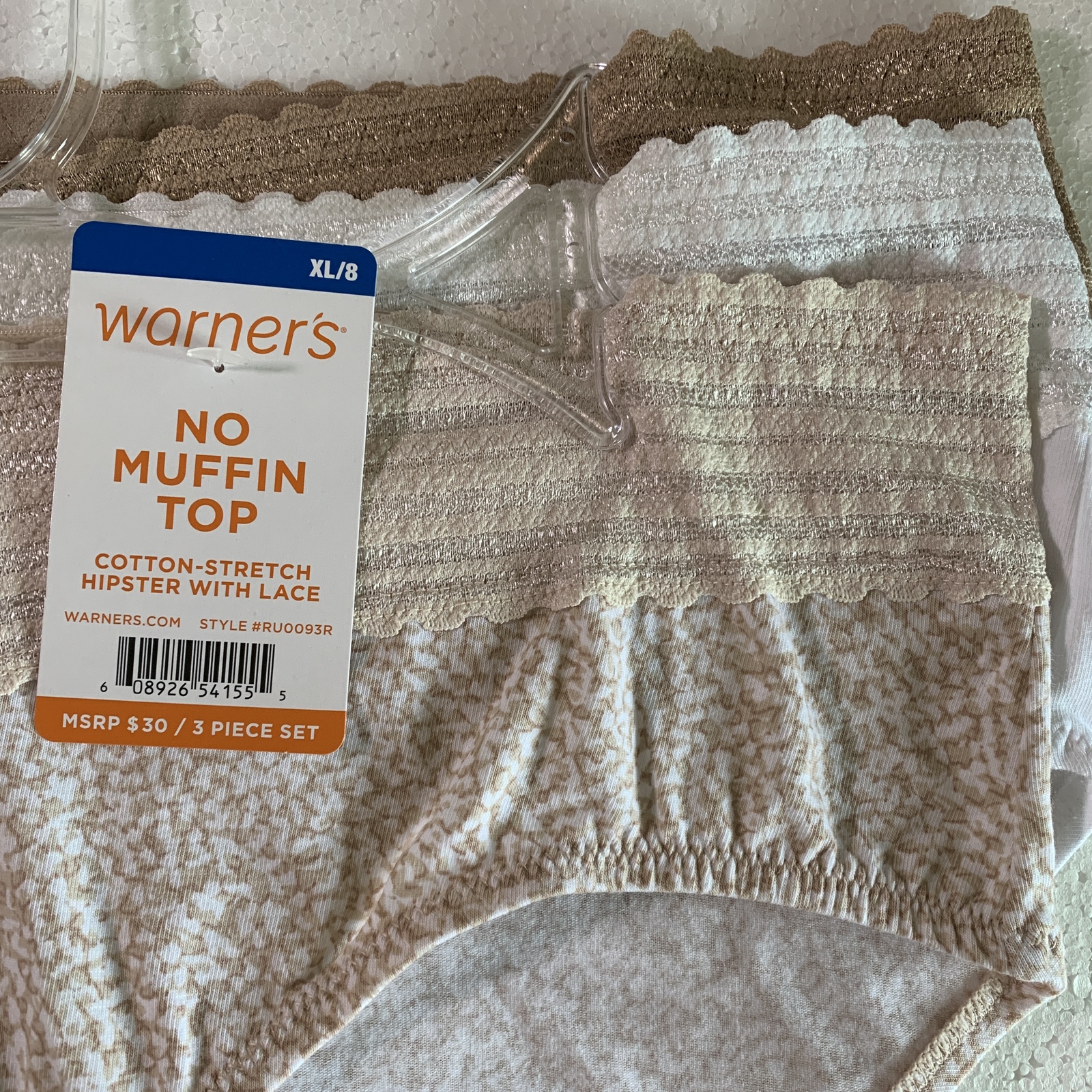 Warner's No Muffin Top Cotton Stretch Hipsters XL/8 - Panties