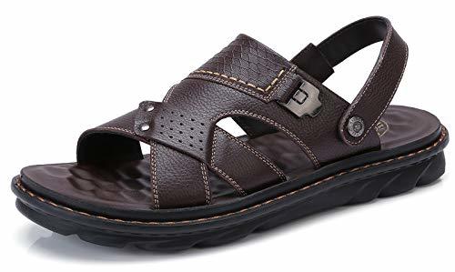Pre-owned Visit The Camel Crown Store Camel Crown Men's Leather Sandals For Hiking Walking Beach 