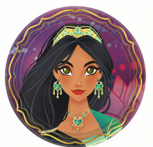 Aladdin Princess Jasmine Metallic Dessert Plates 8 Girls Birthday Party Supplies - $3.99