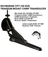 RAYMARINE CPT-100 DVS TRANSOM MOUNT CHIRP TRANSDUCER Cable Length: 33 Fe... - $137.96