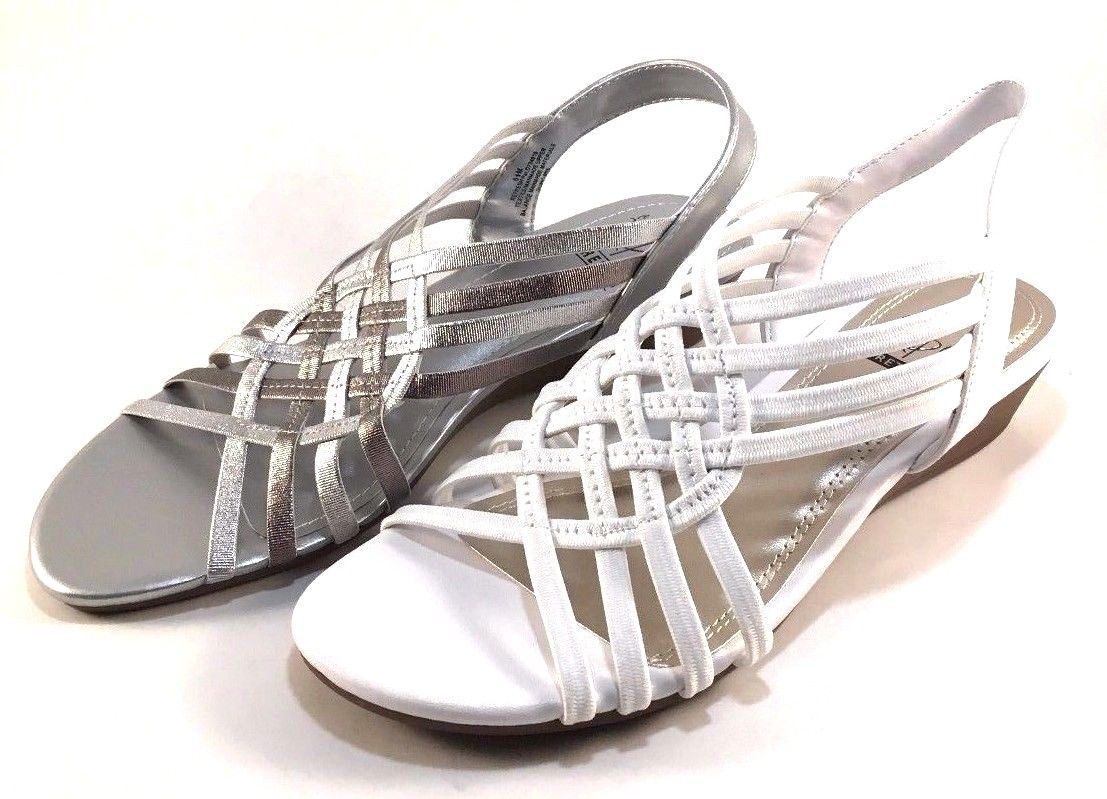 Image of Impo Stretch Refresh Strappy Low Wedge Slip On Elastic Sandals Choose Sz/Color