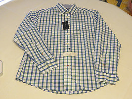 Men's Tommy Hilfiger shirt S Classic Fit L/S button up 7899842 white blue green - $39.34