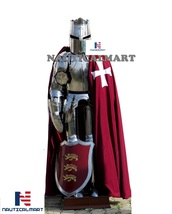 Medieval Knight Crusader Full Suit Of Armor - Wearable Cosplay Costume  image 2