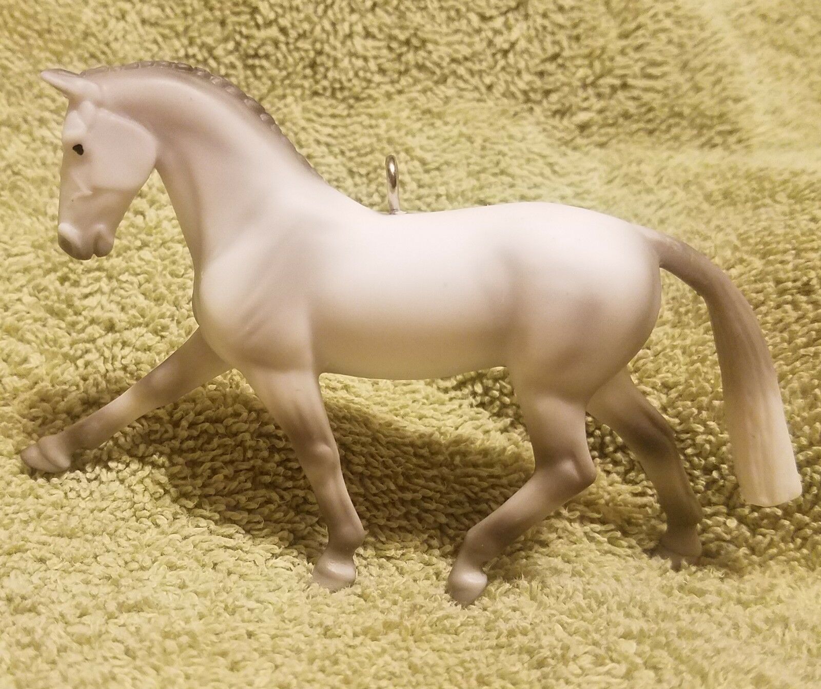 Primary image for Custom Made Breyer Grey Warmblood Horse Stablemate Christmas Holiday Ornament #3