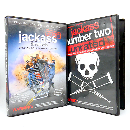 Jackass DVD Lot The Movie Collector's Edition & Number Two Unrated Ex ...