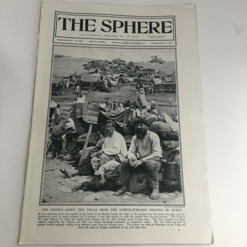 The Sphere Newspaper October 1 1921 The Exodus Down the Volga from
