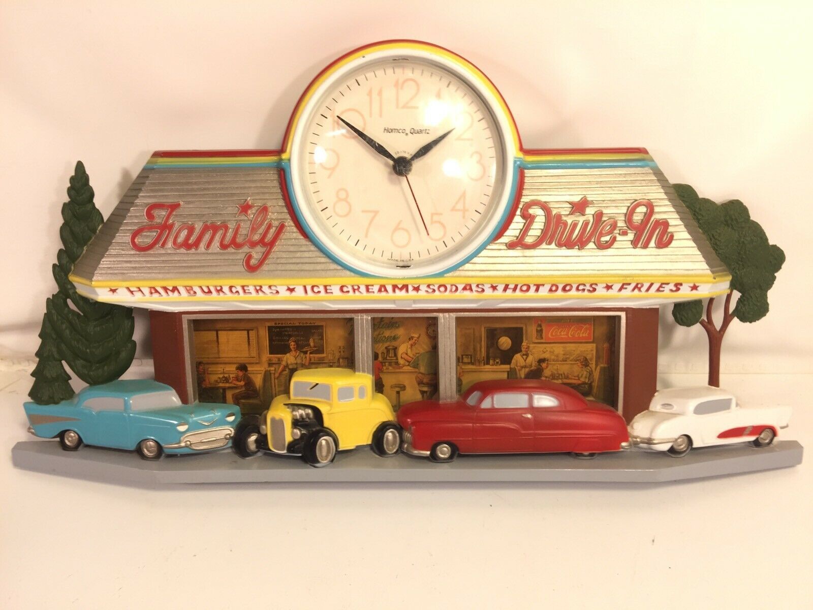 Homco Quartz Wall Clock Vintage Family Car And 50 Similar Items