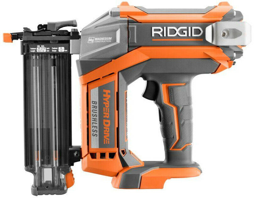 RIDGID Cordless Brad Nailer 21/8 in. 18Volt LithiumIon 18Gauge
