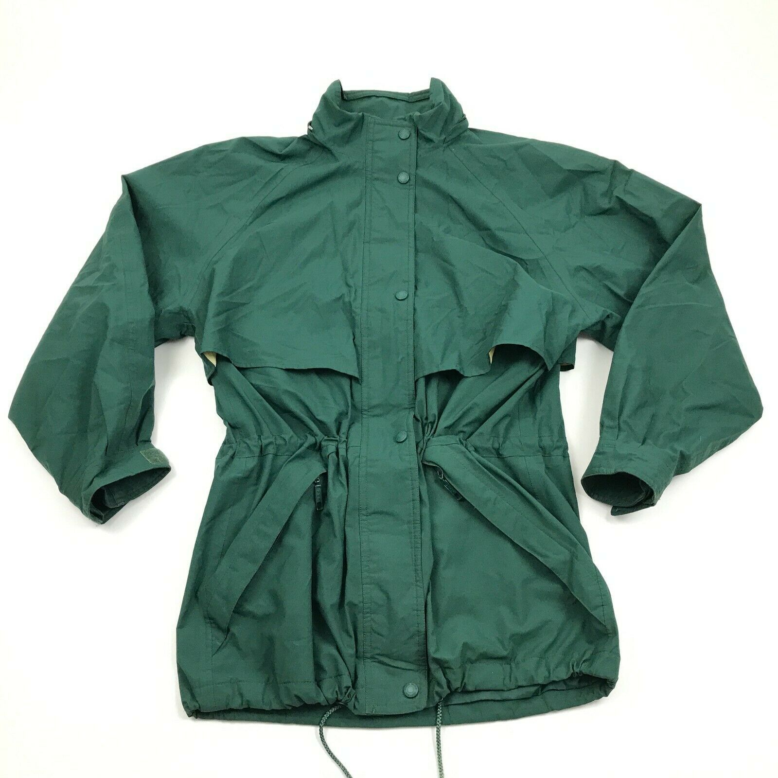 Eddie Bauer GORETEX Womens Rain Coat Size Small PACKABLE Jacket Green