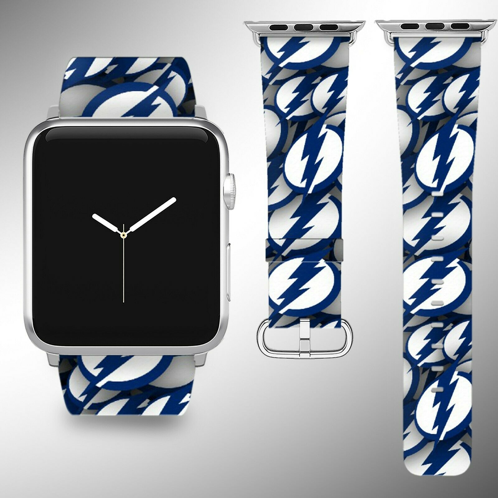 Tampa Bay Lightning Apple Watch Band 38 40 42 44 mm Fabric Leather