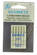 SCHMETZ Jeans/Denim Sewing Machine Needles Size 90/14, 1782 - $7.29