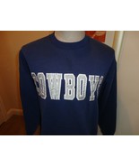 Vintage Blue SEWN Russell Athletic Dallas Cowboys 50-50 NFL Sweatshirt M... - $39.59