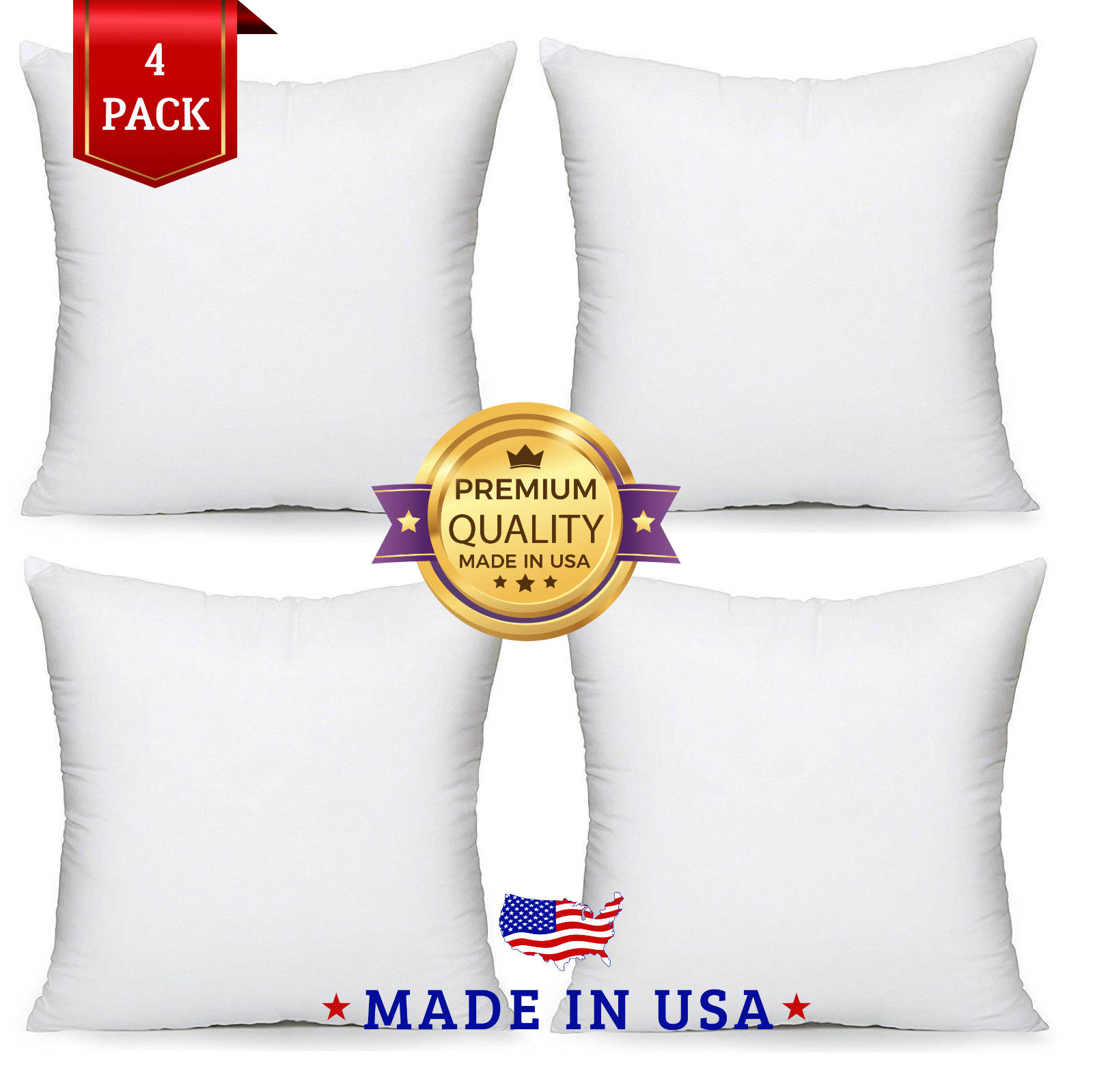 Form Insert Throw Pillow Stuffing Sham Inserts Square Euro Pillows USA ...