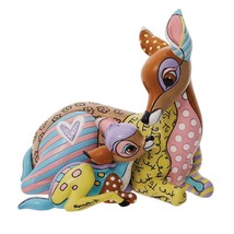 Disney Britto Bambi with Mother Figurine 5.7" High Stone Resin Bambi Movie image 1