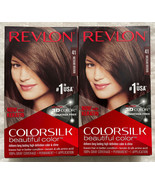 2 Revlon ColorSilk Beautiful Hair Color Ammonia Free Permanent #41 Mediu... - $14.83