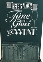Wine Bottle Holder Holds 2 Bottles There&#39;s Always Time For Wine 14&quot; x 7&quot; - $13.09