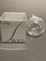 KOSTA BODA Line Anna Ehrner Swirl Hand Blown Glass Ornament White Christmas - $12.00