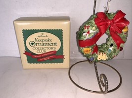 Hallmark Keepsake Ornament Collector's Club Wreath Of Memories 1987 - $5.00