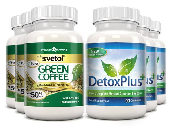 Pure Svetol Green Coffee Bean 50% CGA & Detox Cleanse Pack 3 Month Supply - $142.99
