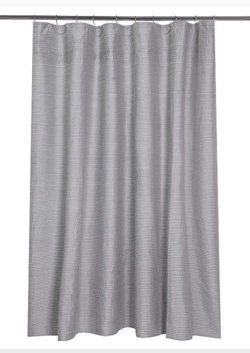Gray Stripe Pleat Shower Curtain Fieldcrest And 49 Similar Items Gray Stripe Pleat Shower Curtain Fieldcrest N Pleated