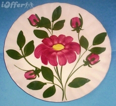 BLUE RIDGE SOUTHERN POTTERY-- RED NOCTURNE SALAD PLATE  8 3/8&quot; - $12.45