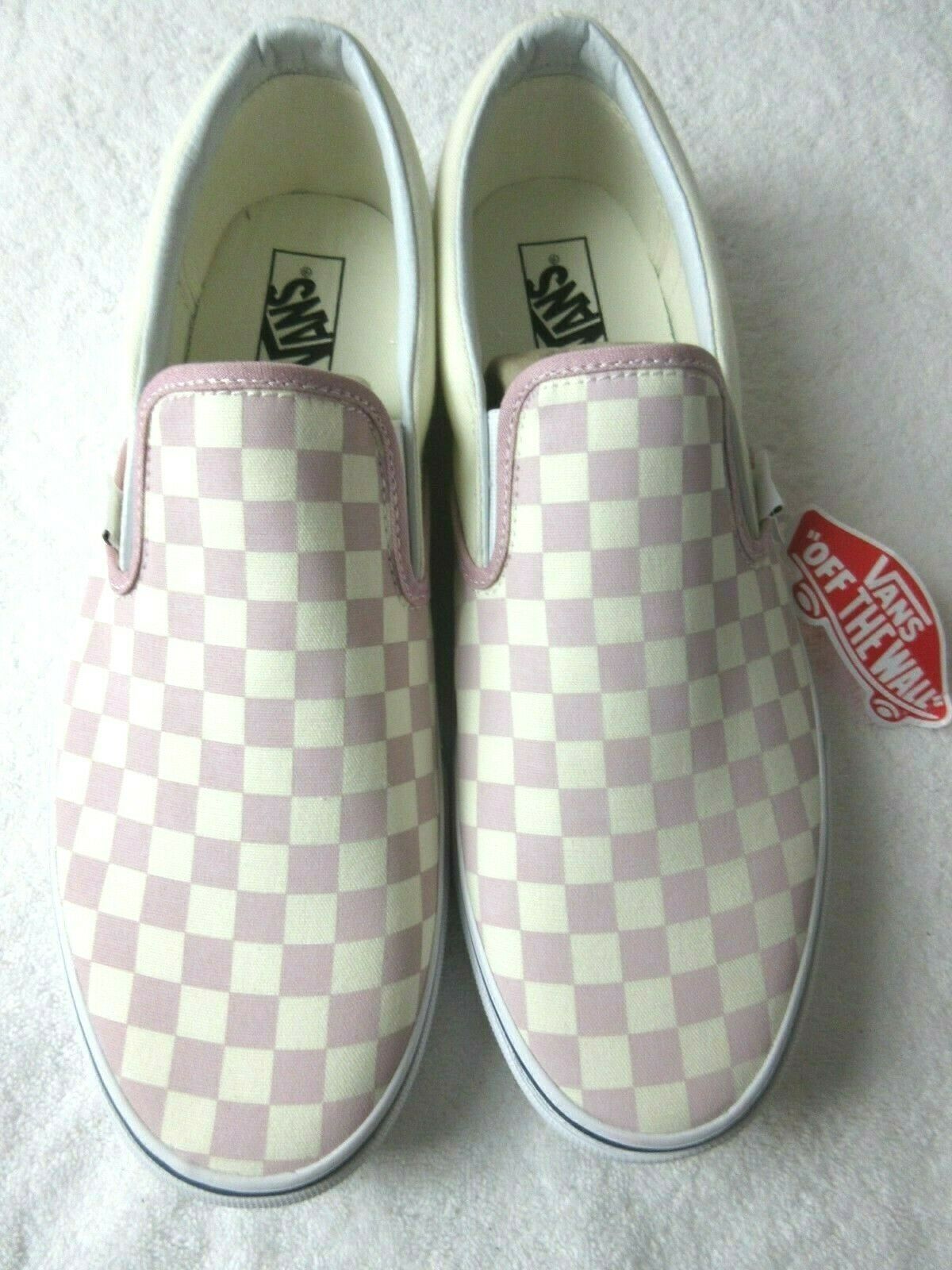 pink checkered vans men