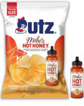 Utz Potato Chips with Mike's Hot Honey, 3-Pack Plus 1 Bottle of Mike's Honey - $42.52