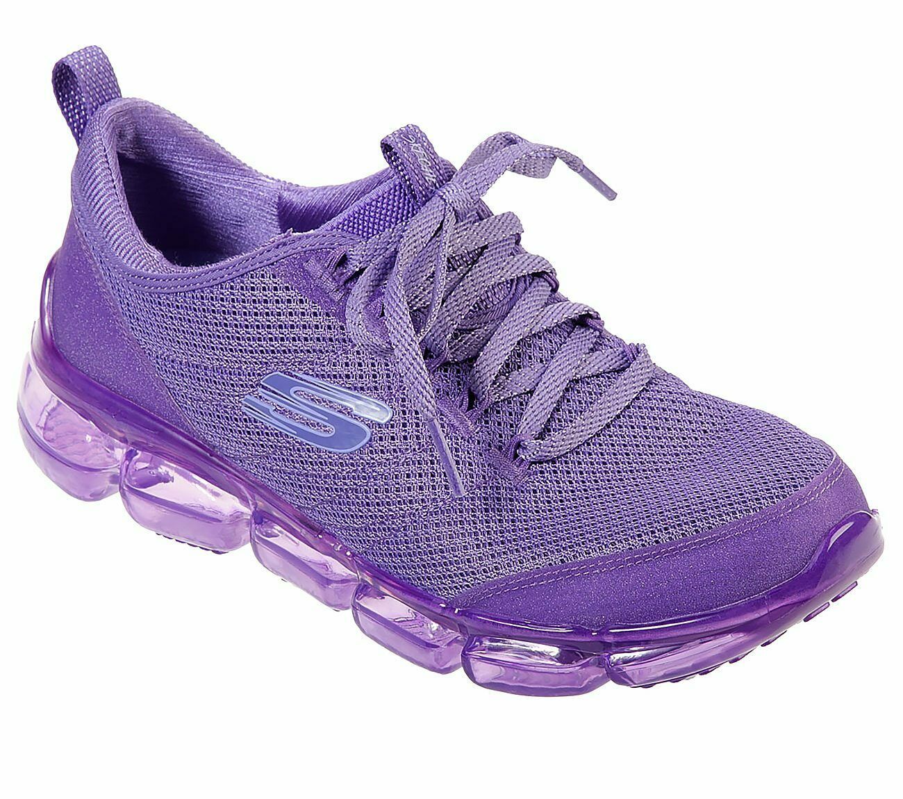 Skechers Shoe Women Purple Neon Memory Foam Sport Air 