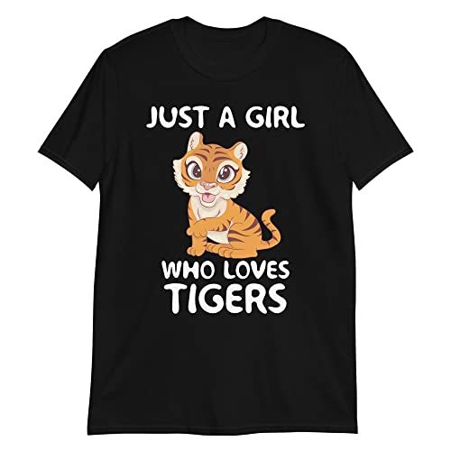 Just a Girl Who Loves Tigers T-Shirt Black
