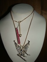 Betsey Johnson Fashion Designer Beautiful Crystal Angel Necklace (New w/Tag) 148 - $14.80