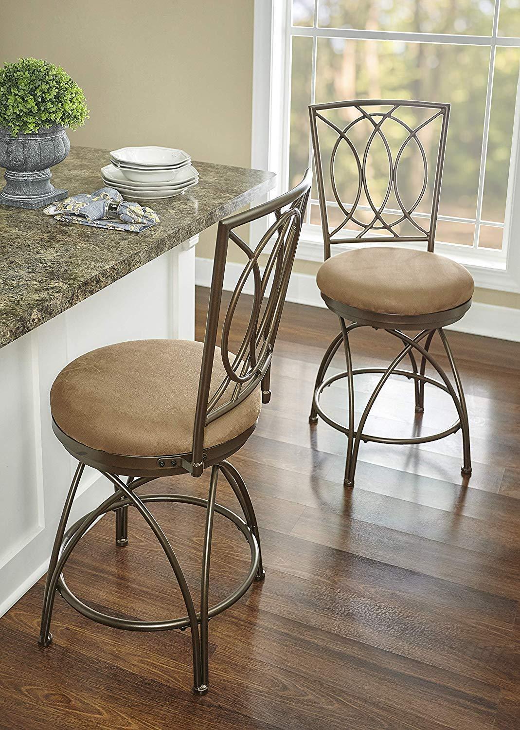 Powell 586-918 Big and Tall Metal Crossed Legs Counter Stool, 9.49