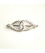 “Napier” Double Lasso Rope Brooch, Vintage 1970&#39;s Unisex Brooch, Signed ... - $7.91
