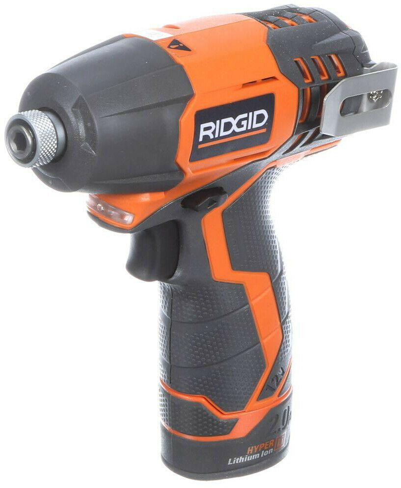 RIDGID Power Tool Combo Kit 12Volt Drill Impact Driver Cordless Orange