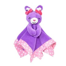 New Fisher Price Plush Purple Bunny Rabbit Security Blanket Lovey Pink Stars NWT - $17.59