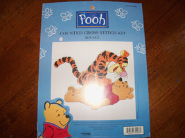 Disney Pooh Bear & Tigger Bounce Counted Cross Stitch Kit New - $21.75